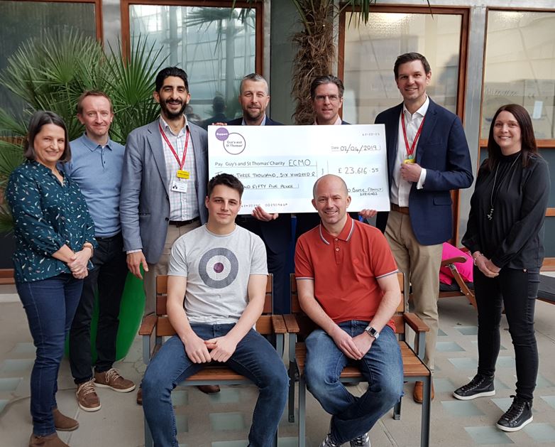 Walk4ECMO 'Big Cheque' Moment